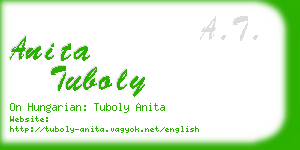 anita tuboly business card